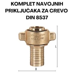 Komplet navojnih priključaka za crevo DIN 8537