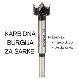 Karbidna burgija za šarke za bušilice/odvrtače