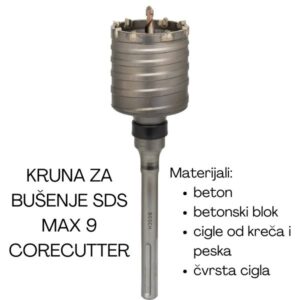 Kruna za bušenje SDS max 9 CoreCutter za čekiće za bušenje