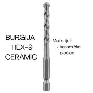 Burgija za pločice HEX-9 Ceramic