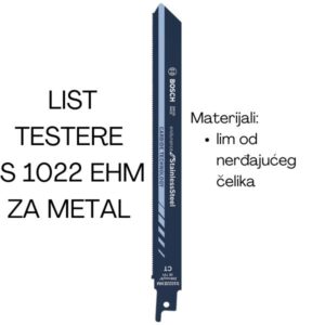 List univerzalne testere S 1022 EHM za nerđajući čelik