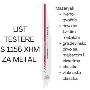 List univerzalne testere S 1156 XHM za drvo i metal